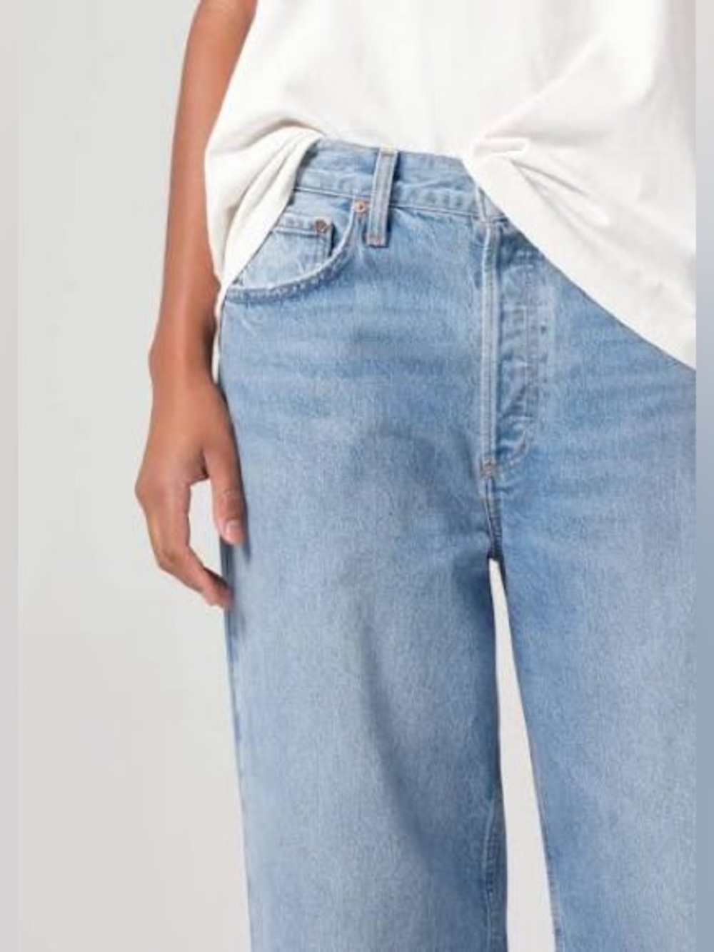 NEW Agolde Low Slung Baggy Jeans in Libertine Slightly Distressed Size 27 - Picture 6 of 14